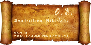 Oberleitner Miklós névjegykártya
